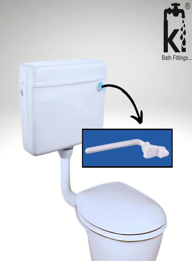 KI Plastic Flush Tank Lever Handle (Flat Handle) - White (Pack of 1) - Image 4